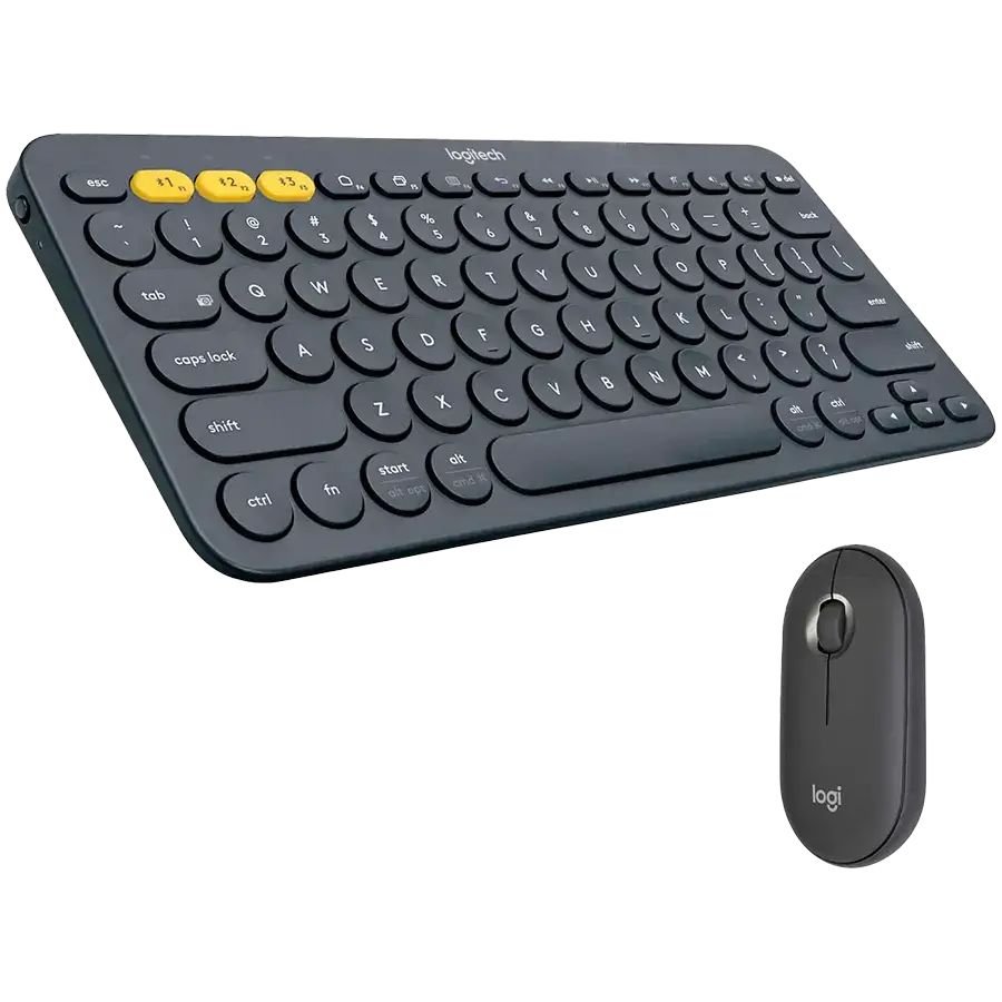 LOGITECH Pebble 2 Bluetooth Keyboard Combo - TONAL GRAPHITE - FRA