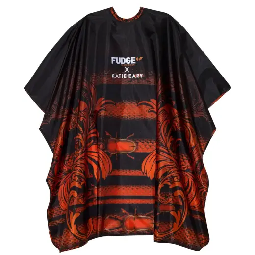 Fudge Professional, Katie Eary, Hairdressing Textile Cape, Red/Black