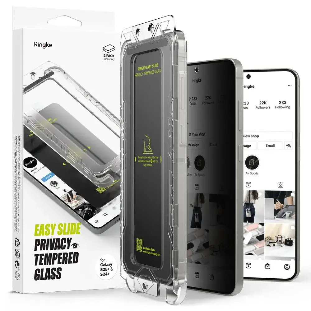 RINGKE EASY SLIDE 2-PACK GALAXY S25+ PLUS PRIVACY GLASS