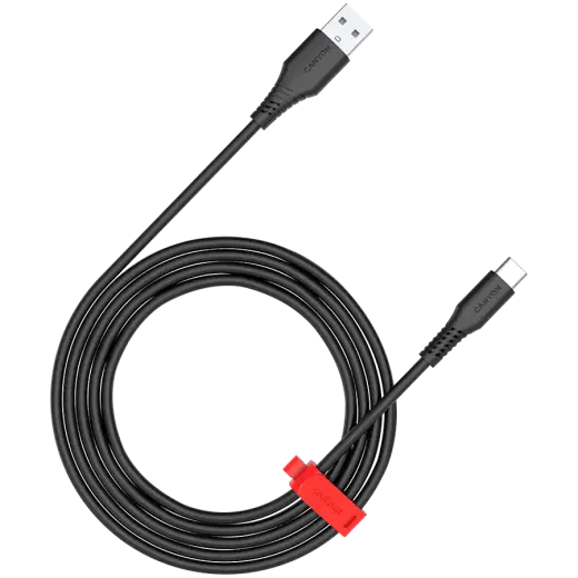 CANYON cable Onwire 18TP USB-A to USB-C 2m,18W TPE 2m Black