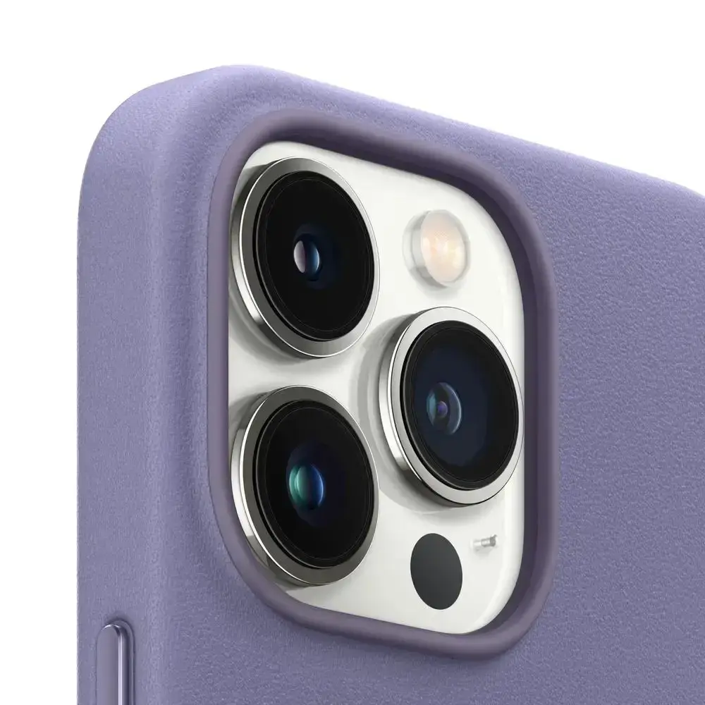 MM1P3ZM|A Apple Leather Magsafe Cover for iPhone 13 Pro Max Wisteria