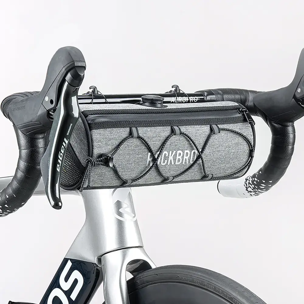 Torba na kierownicę 1,5L Rockbros TL002 ROAD TO SKY wodoodporna – szara
