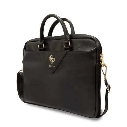 Guess PU Grained 4G Metāla logotips Datora soma 15|16" Black