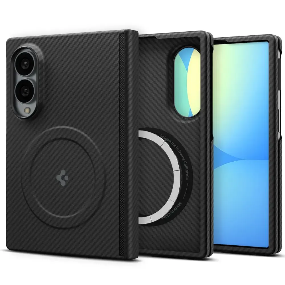 Spigen AirSkin Aramid чехол с поддержкой MagSafe для телефона Samsung Galaxy Z Fold 8 (F971) чёрный