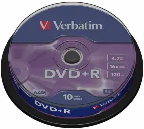 Matricas DVD+R AZO Verbatim 4.7GB 16x 10 Pack Spindle