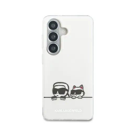 Karl Lagerfeld IML K&CH Peekaboo Logo Magnetic Case for iPhone Samsung Galaxy S26+ White