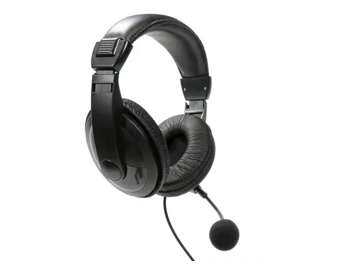 Fiesta FIS7510 tērzēšanas stereo austiņas ar mikrofonu, melnas