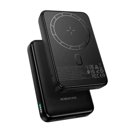 Внешний аккумулятор (powerbank) Borofone BJ82A Dawn | 10 000 мА·ч | 20 Вт | PD | USB-A, USB-C, MagSafe, Wireless | черный
