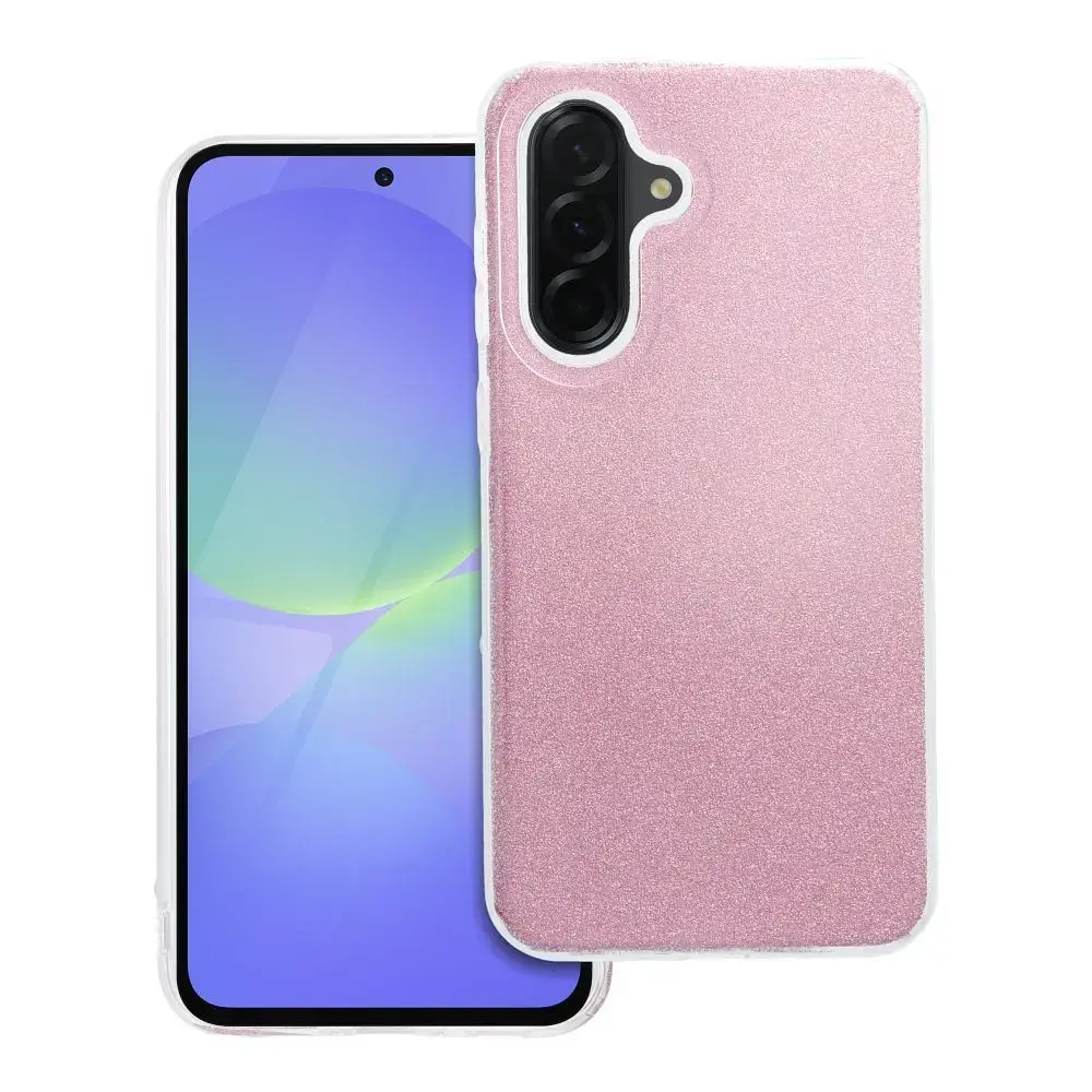 Shining telefono dėklas Samsung Galaxy A36 5G rožinis