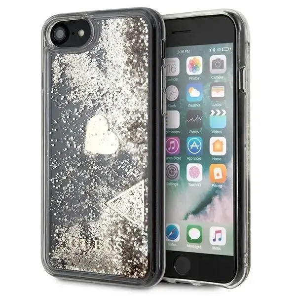 Guess GUOHCI8GLHFLGO iPhone 7|8|SE 2020 |SE 2022 gold|złoty hard case Glitter Charms
