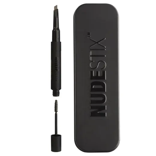 Nudestix, Brow Stylus, Waterproof, Double-Ended, Eyebrow Cream Pencil & Gel 2-In-1, Ash Brown, 0.2 g