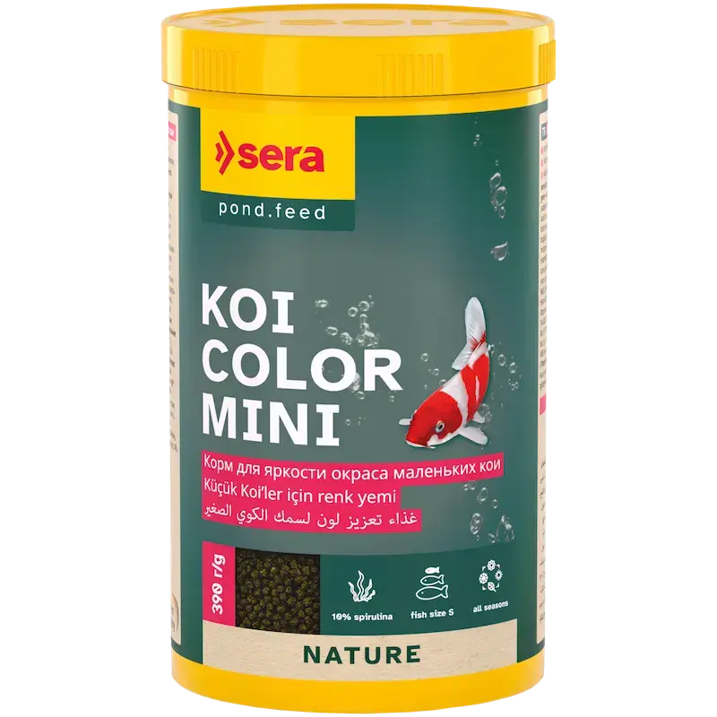 Barība dīķa zivīm - Sera Koi Color Mini1000ml (390g)