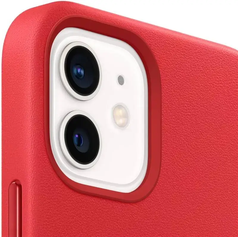 MHK73ZM|A Apple Leather Magsafe Cover for iPhone 12 Mini Red
