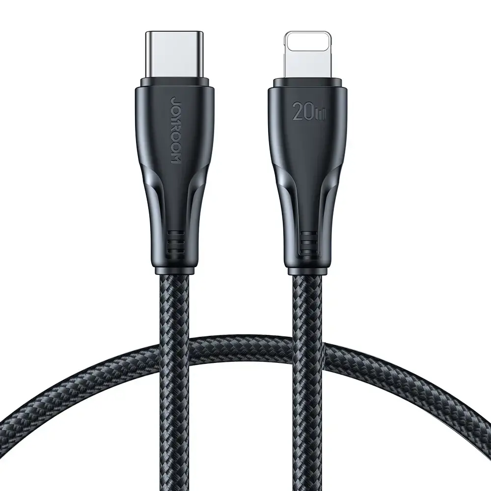 Joyroom Surpass Series A11 datu pārraides un uzlādes vads | USB-C uz Lightning | 20W | 0.25m | melns