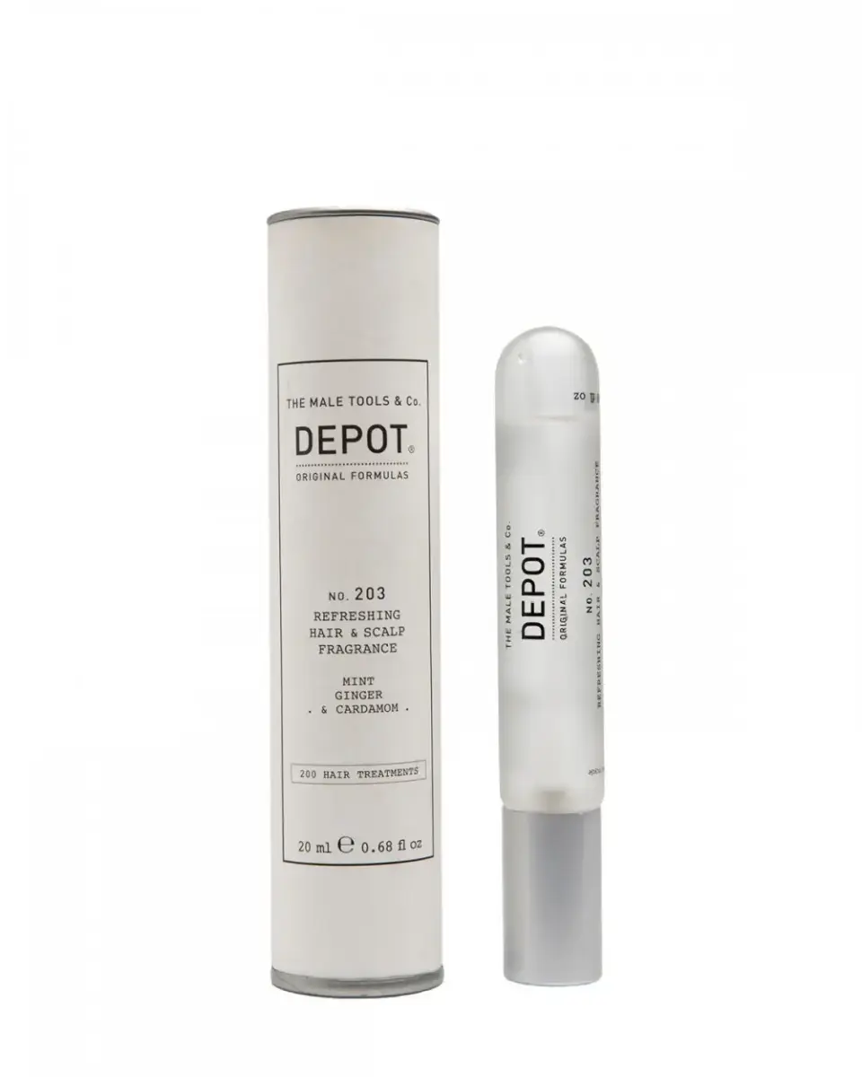 Depot, 200 Hair Treatments No. 203, Hair Scented Mist, For Men, Mint, Ginger & Cardamom, 20 ml