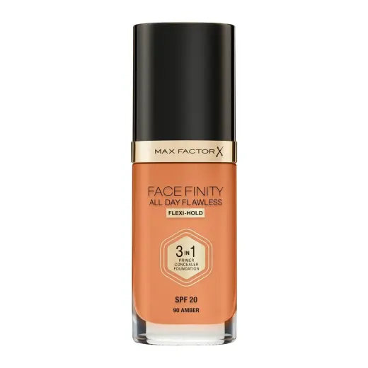 Max Factor, Facefinity, Matte, Liquid Foundation, 90, Amber, SPF 20, 30 ml