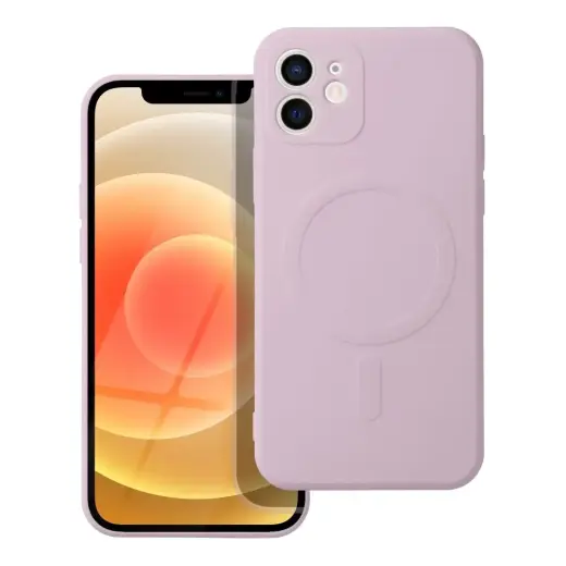 Silicone Mag Cover telefono dėklas su MagSafe palaikymu iPhone 12 rožinis