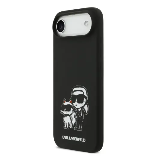 Karl Lagerfeld Liquid Silicone K&CH Sketch чехол с поддержкой MagSafe для телефона iPhone 17 Air черный