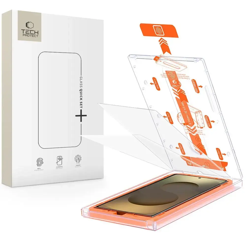 SZKŁO HARTOWANE TECH-PROTECT QUICK SET+ 2-PACK GALAXY S25 ULTRA CLEAR
