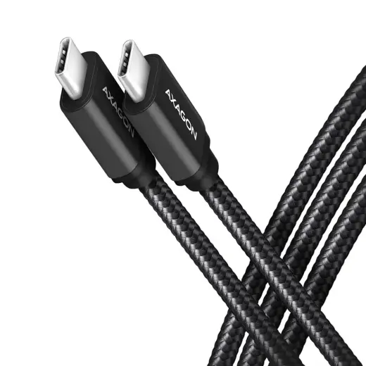 Axagon BUCM3-CM10AB duomenų perdavimo ir įkrovimo laidas | USB-C į USB-C | 60W | 1m | juodas