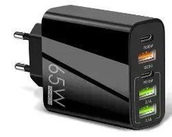 Wooco PKG012 5 port Tīkla Lādētājs 65W / PD / QC3.0 / Type-C / USB