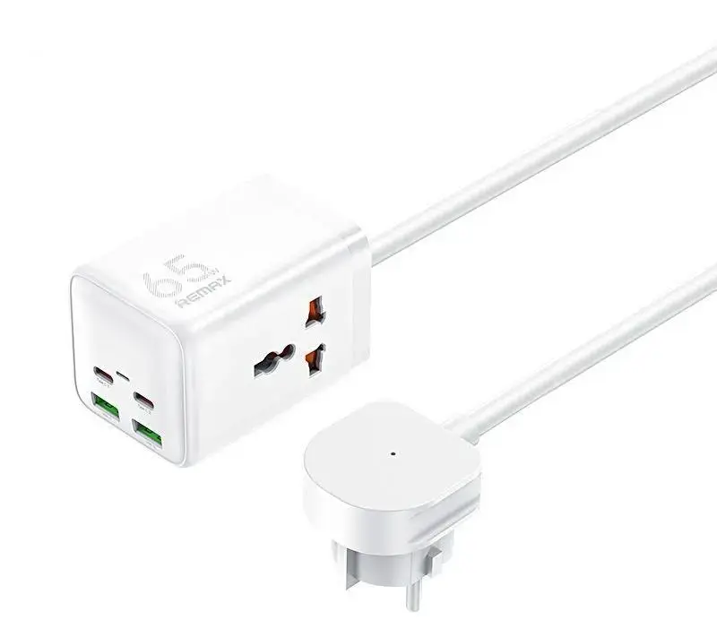 REMAX GAN POWER STRIP 65W RP-U157 2xUSB+2xUSB-C 1.5M WHITE