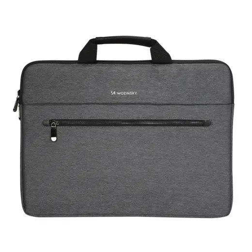 Wozinsky WTL-15 15.6" Laptop Bag with Handle and Metal Zipper - Gray