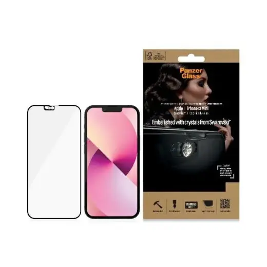 PanzerGlass Microfracture tempered glass for phone iPhone 13 Mini 5,4 black
