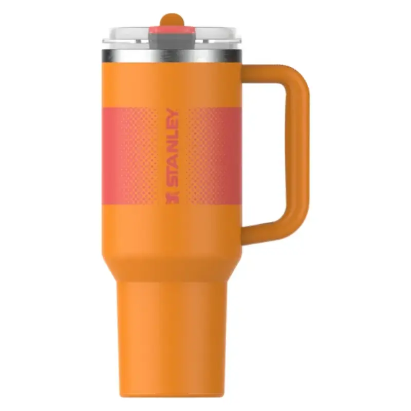 Termokrūze ar salmiņu The Quencher ProTour Flip Straw Tumbler 1.18L oranža