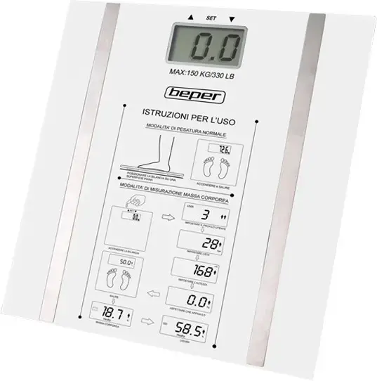 Beper Digital Personal Scale with Fat and Water Measurement 40808A