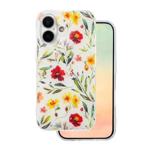 Glow Glam phone case for iPhone 17 white
