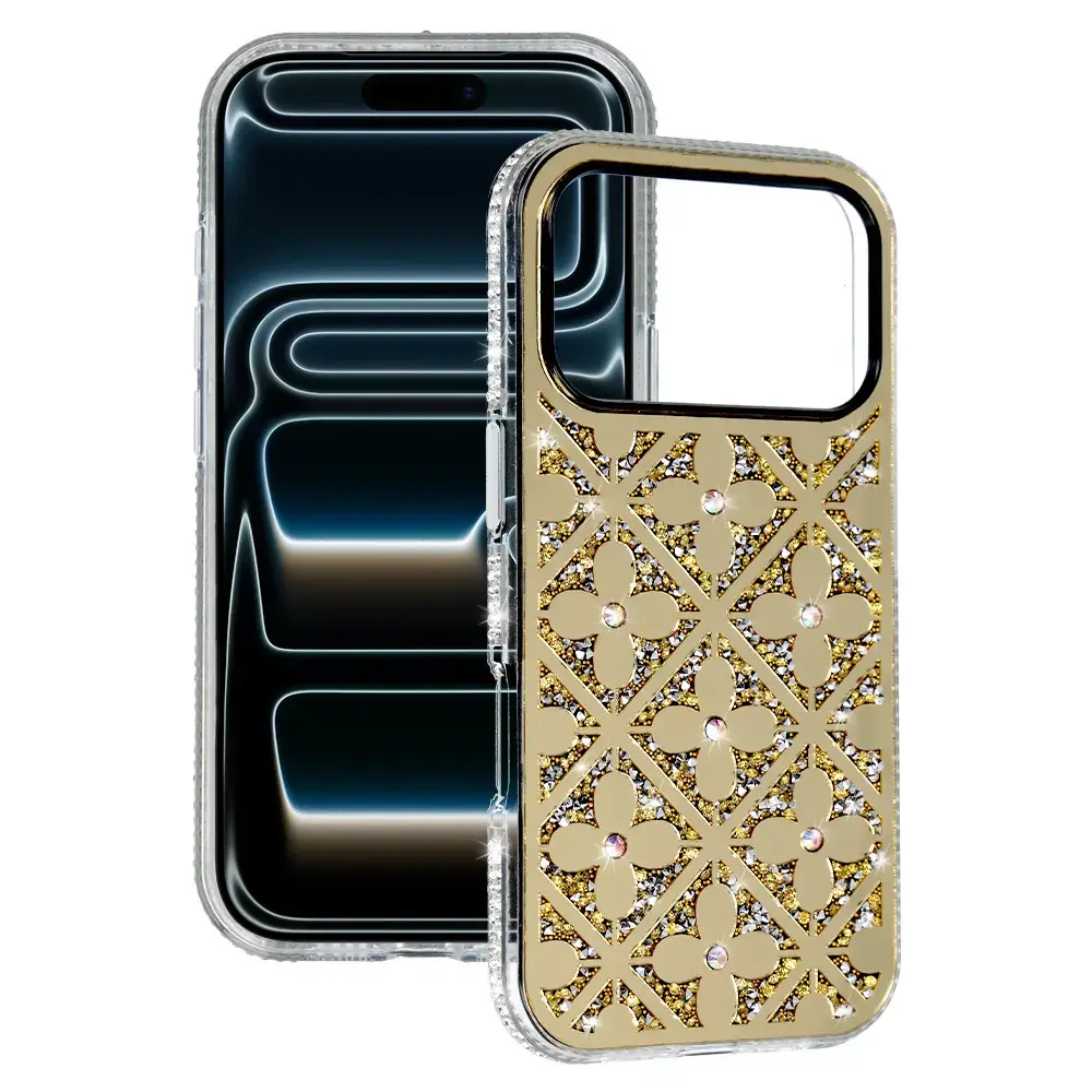 Flower Case for Samsung Galaxy S25 Ultra gold