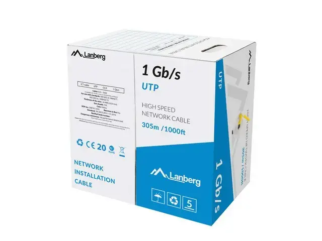LAN cable UTP 1GB|S 305M CCA wire yellow