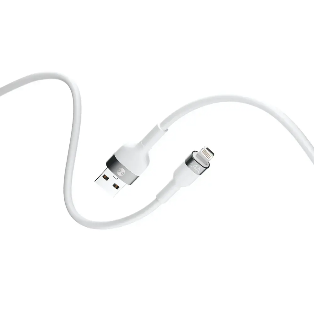 Forever Flexible datu pārraides un uzlādes vads | USB-A uz Lightning | 12W | 1m | balts