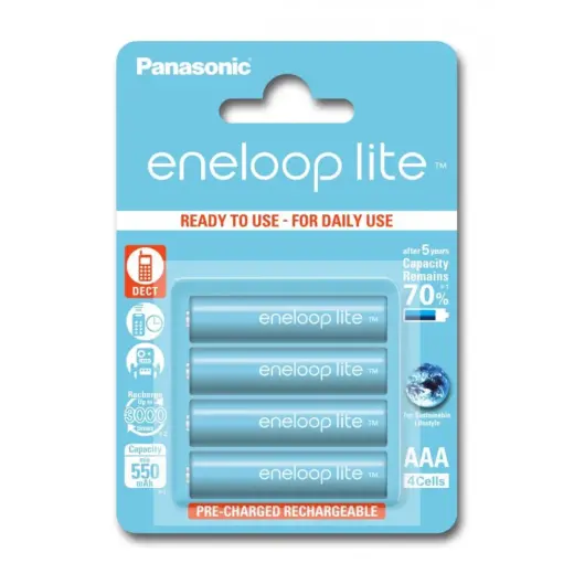 Panasonic Eneloop Lite R03|AAA 550mAh rechargeable  – 4 pcs blister