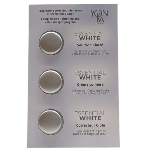 Set YonKa: Correcteur Cible, Anti Spot, Cream, For Face ml *Sample + Lumiere, Anti Spot, Day & Night, Cream, For Face, 1 ml *Sample + Essential White, Anti Spot, Day & Night, Cream, For Face, 0.5 ml *Sample