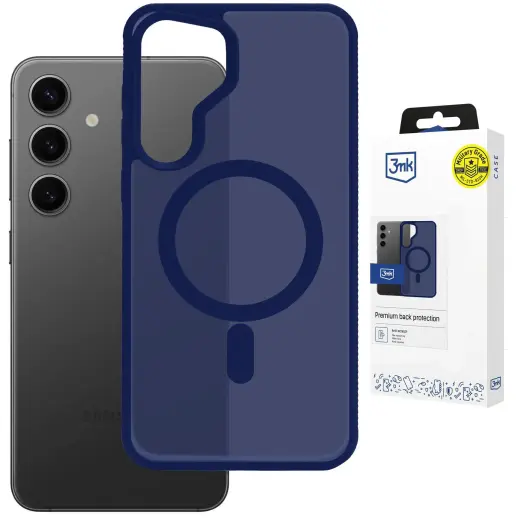 3mk Smoke MagCase чехол с поддержкой MagSafe для телефона Samsung Galaxy S24 (S921) синий