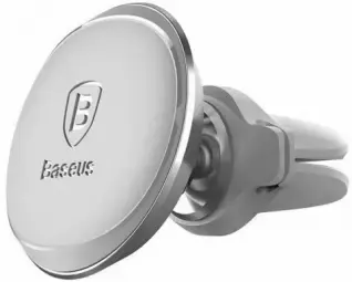 Baseus Magnetic Air Vent car mount holder with cable clip silver (SUGX-A0S)