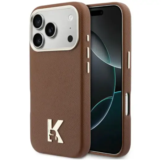 Karl Lagerfeld Karl Head Logo maciņš ar MagSafe atbalstu telefonam iPhone 17 Pro Max brūns