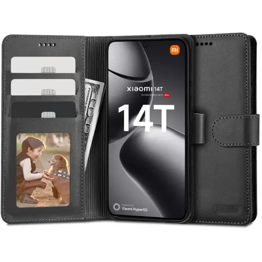 Tech-Protect book type phone case for Xiaomi 14T black