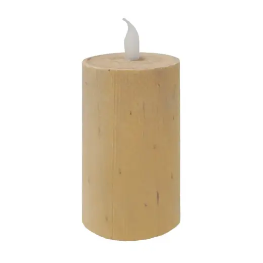 Dekors Svece LED 6x10cm, koka efektu