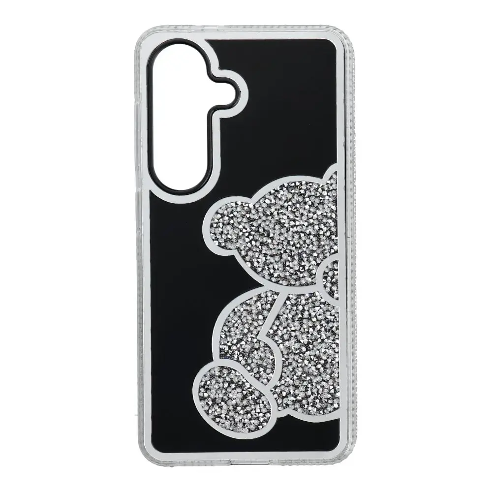 Teddy Bear maciņš telefonam Samsung Galaxy S26 (S942) sudraba krāsā (rotaļu lācītis)