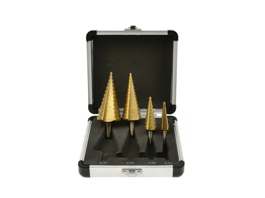 Titaanist astmeliste koonuspuuride komplekt (4-12, 4-20, 4-32, 4-39 mm)