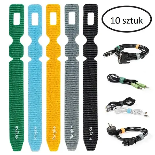 Ringke tape organizer for cables 10 pcs Velcro multicolor ACMT0001