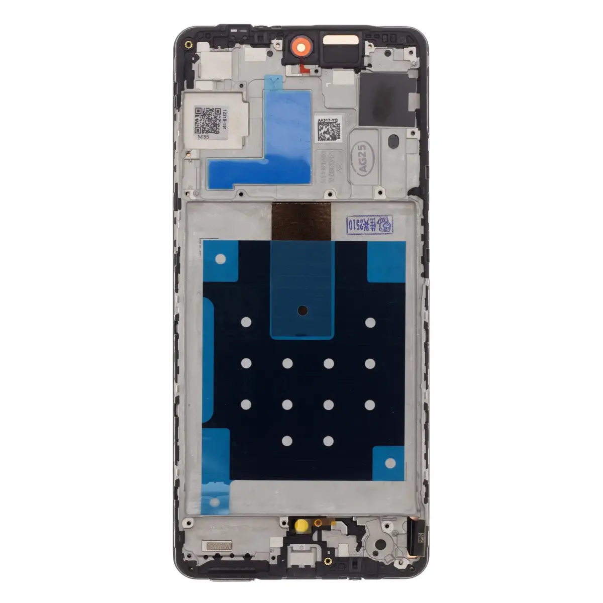 LCD display + Touch Unit + Front Cover for Samsung M556 Galaxy M55 5G Black
