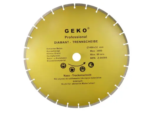 Segmenteeritud teemantketas 400x8x32mm GEKO Profi