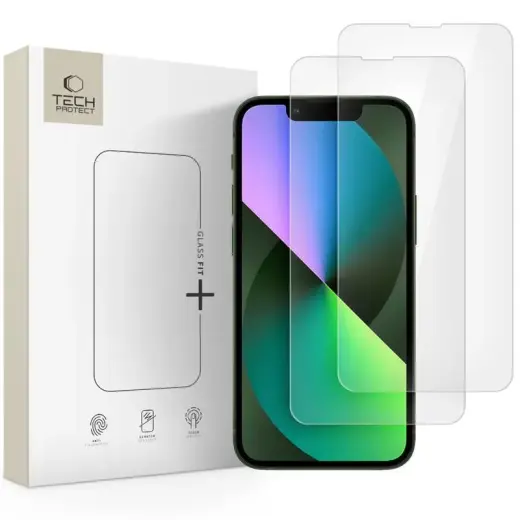 TECH-PROTECT karastatud klaas telefonile iPhone 13 Mini läbipaistev, 2 tk pakend
