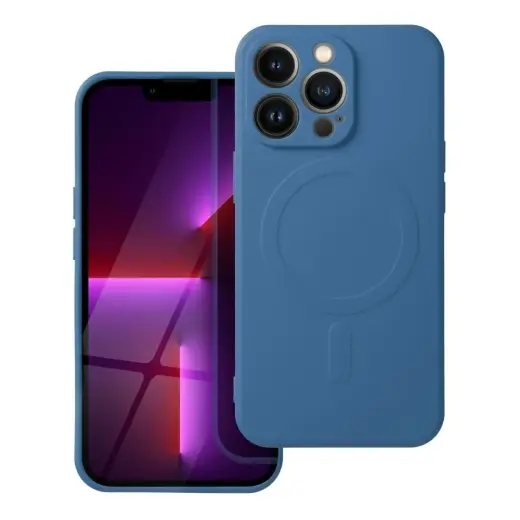 Silicone Mag Cover maciņš ar MagSafe atbalstu telefonam iPhone 13 Pro zils