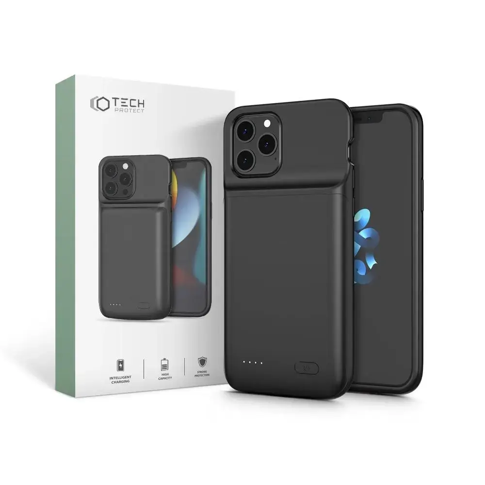 Tech-Protect PowerCase case for iPhone 12 | 12 Pro with 4800mAh power bank - black