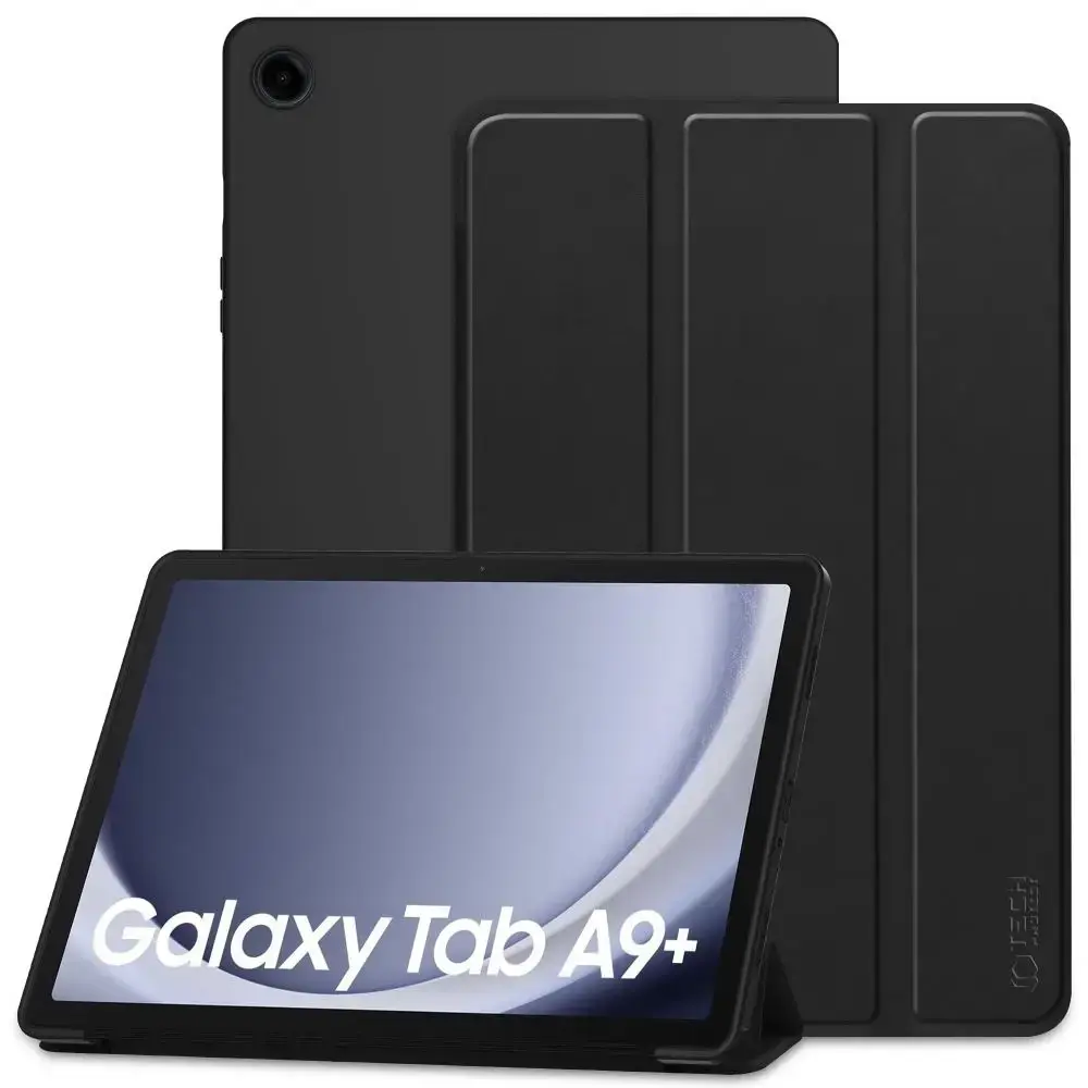 Tech-Protect SmartCase planšetdatora maciņš Galaxy Tab A9+ melns